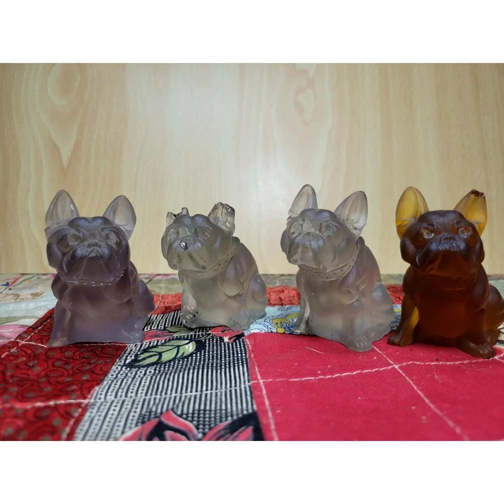 Vintage Glass Bulldog Lot